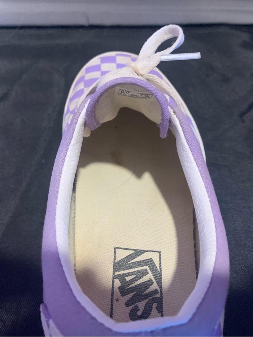 Vans Unisex Checkerboard ‘Violet Tulip’ Authentic Canvas Sneakers - Picture 12 of 14